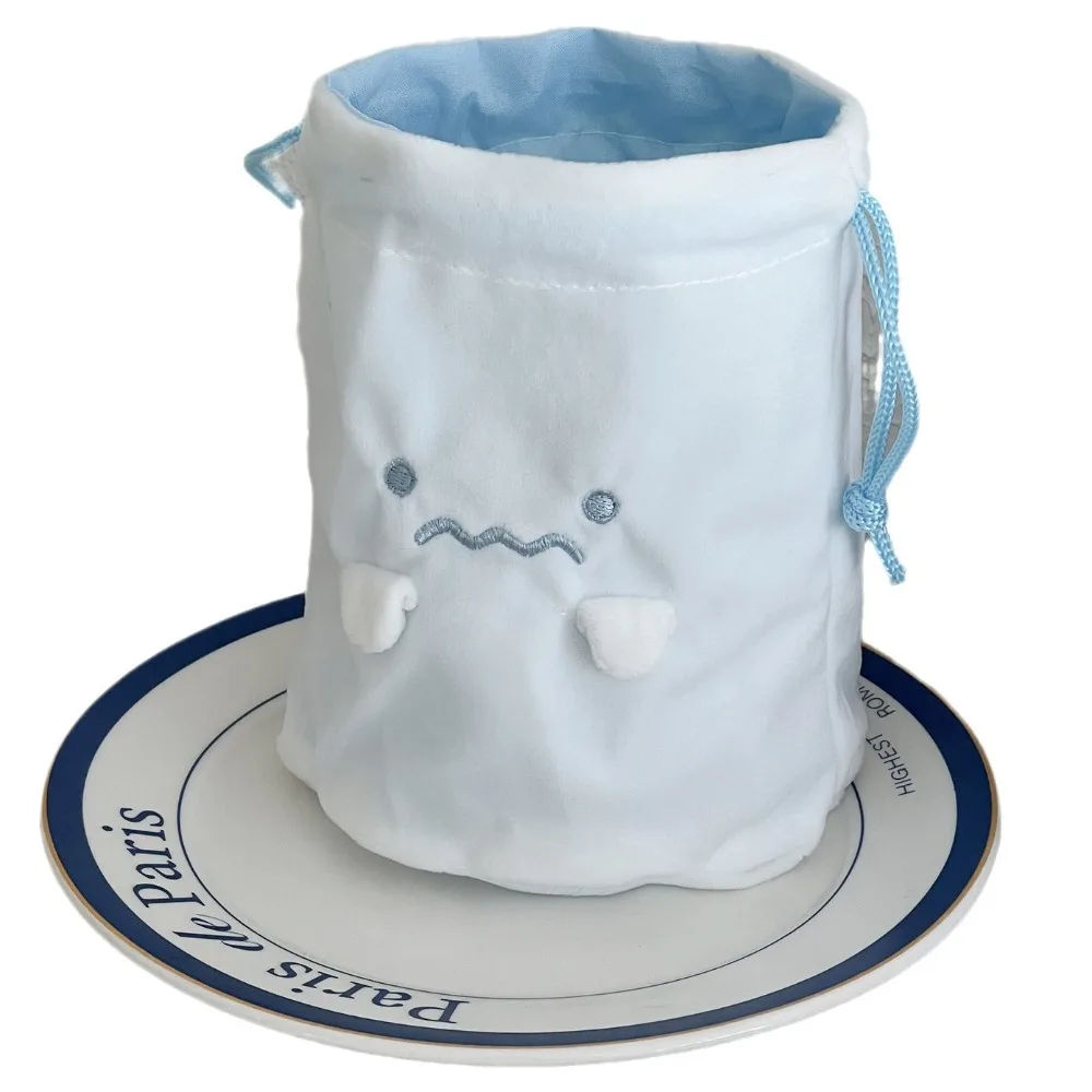 Ghost Corner Creature Storage Bag Drawstring Bag Cute Japanese Student Stationery Bag Niche Travel Miscellaneous Storage Bag