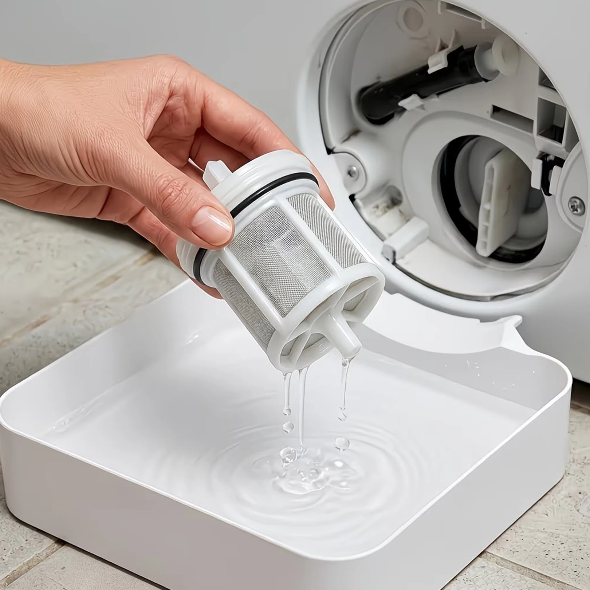 Washing Machine Drain Funnel - A Drip Tray for Cleaning Lint Filters, Preventing Leaks in the Laundry Room image 4