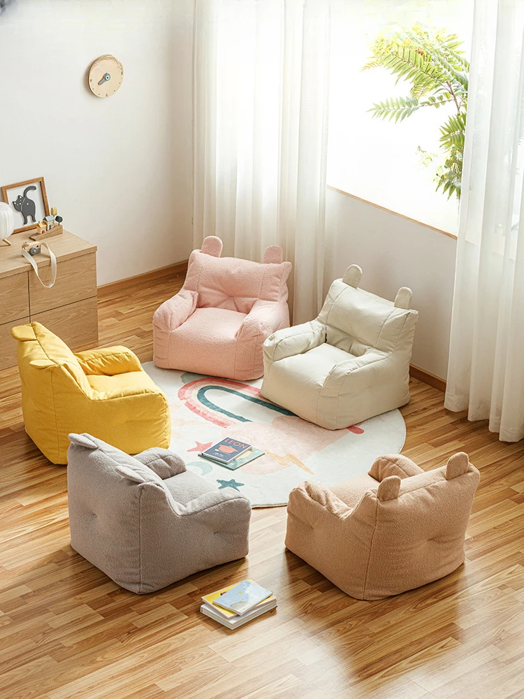 Pequeno sofá criativo piso tecido sofá sala de estar lazer mini móveis cama preguiçoso sofá gigante saco feijão