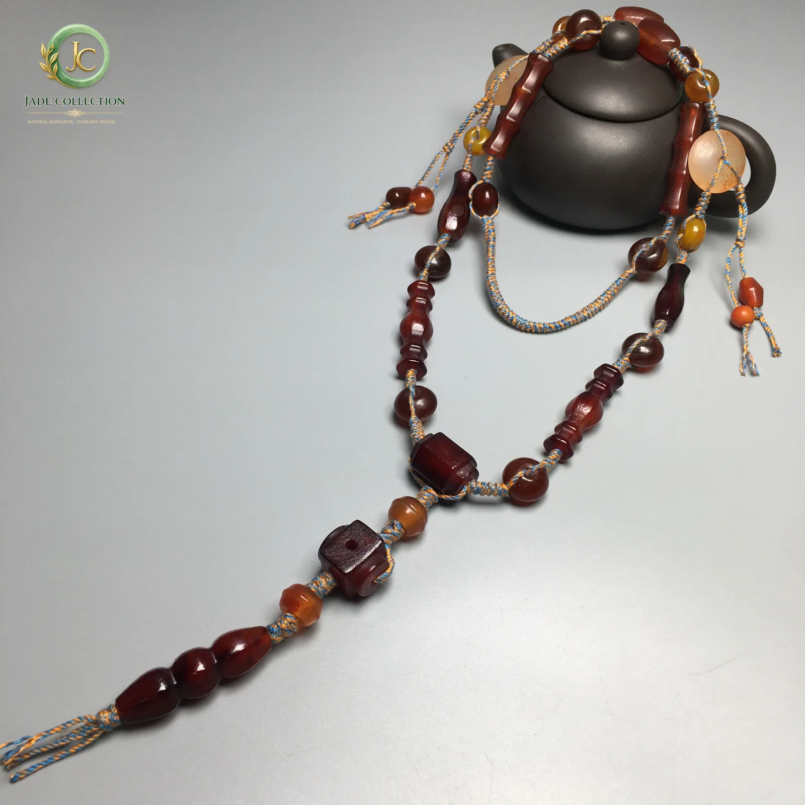 Tibetan Natural Old Agate Dzi Multiple styles Beads Amulet Necklace S0624