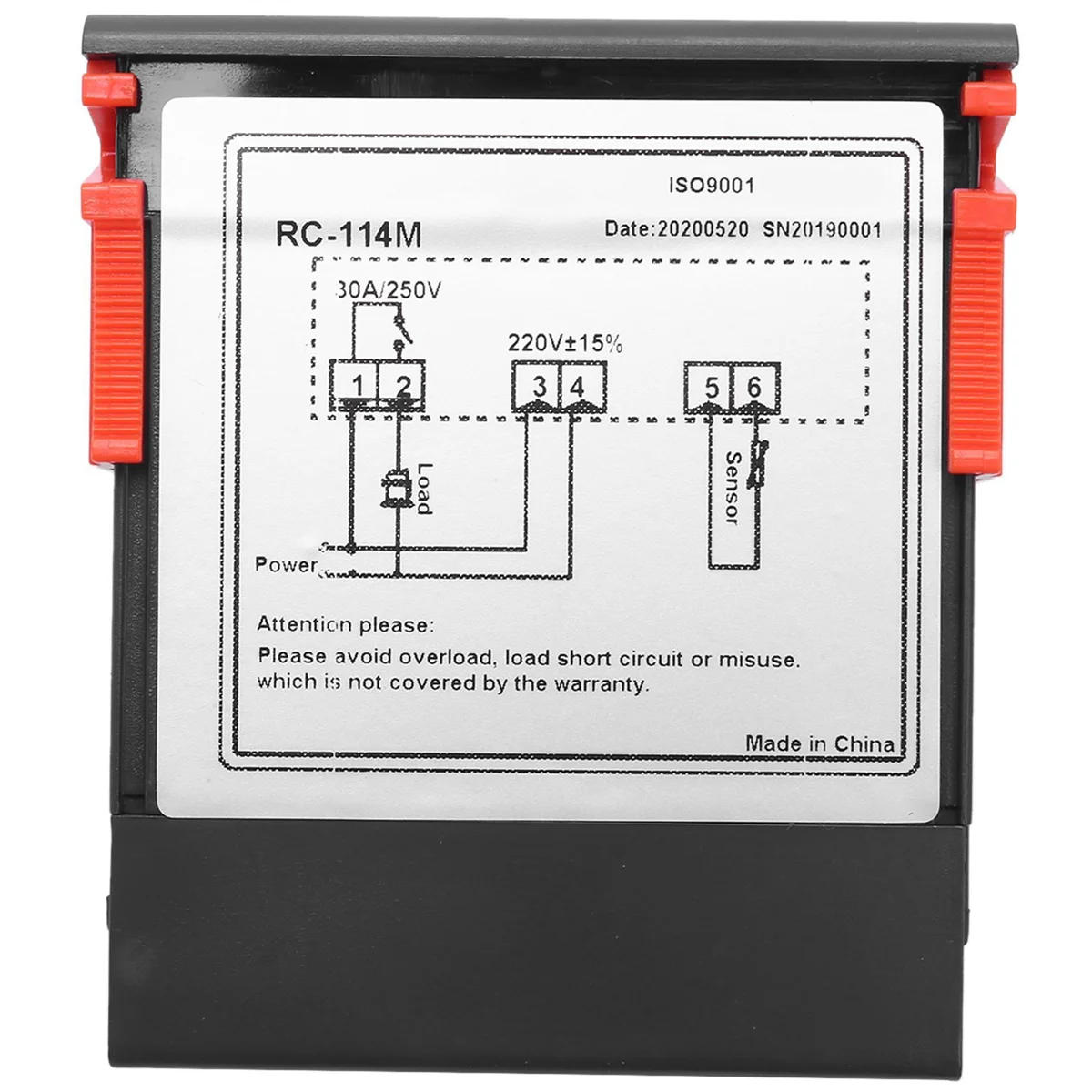 N18R 6X 220V/30A Digital Temperature Controller Rc-114M Thermostat Relay Output -30-300 Degree with Sensor