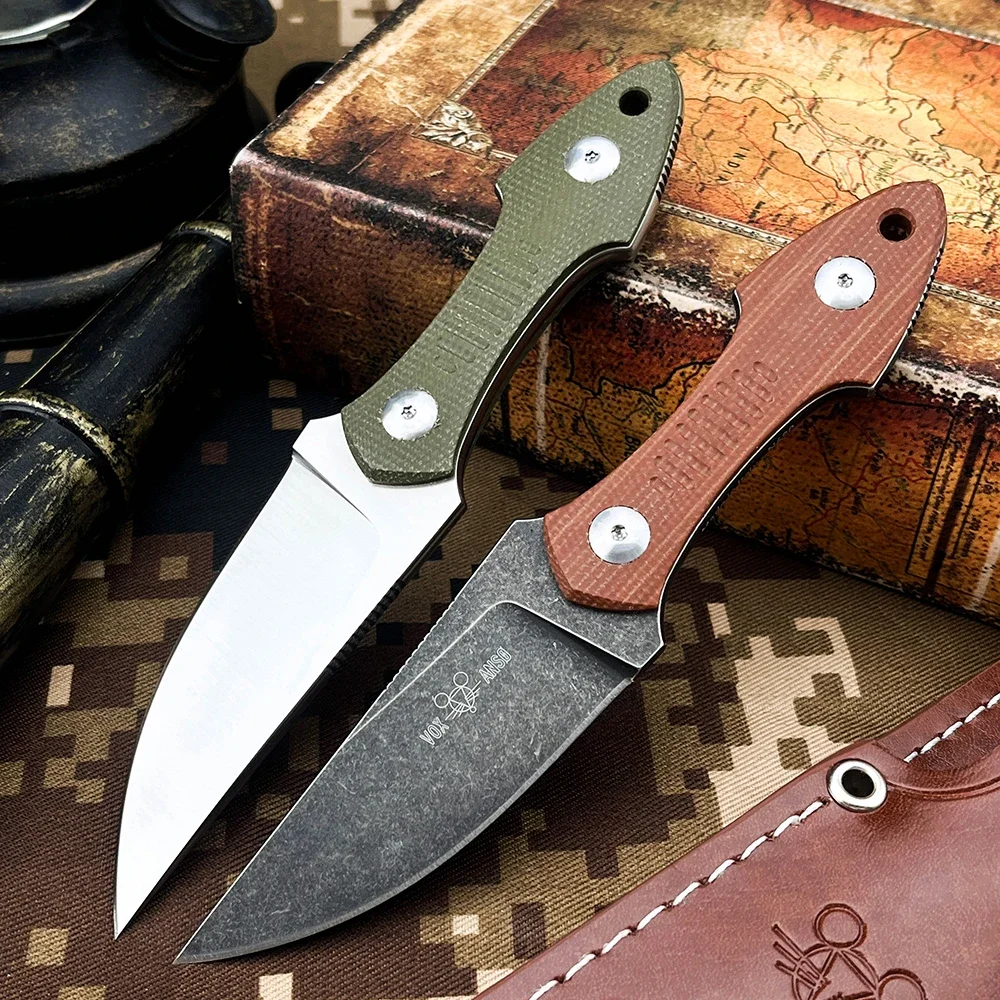 GMF3 Outdoor Backpacking Fixed Blade Knife G10 Handle Wilderness Exploration Fishing Trip Portable EDC Hand Utility Cutting Tool