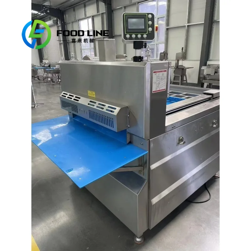 Meat Slicer For Frozen High Grade Meat Roll Slicing Even Roll Cut System Meat Roll Packing Line Use Professional Support