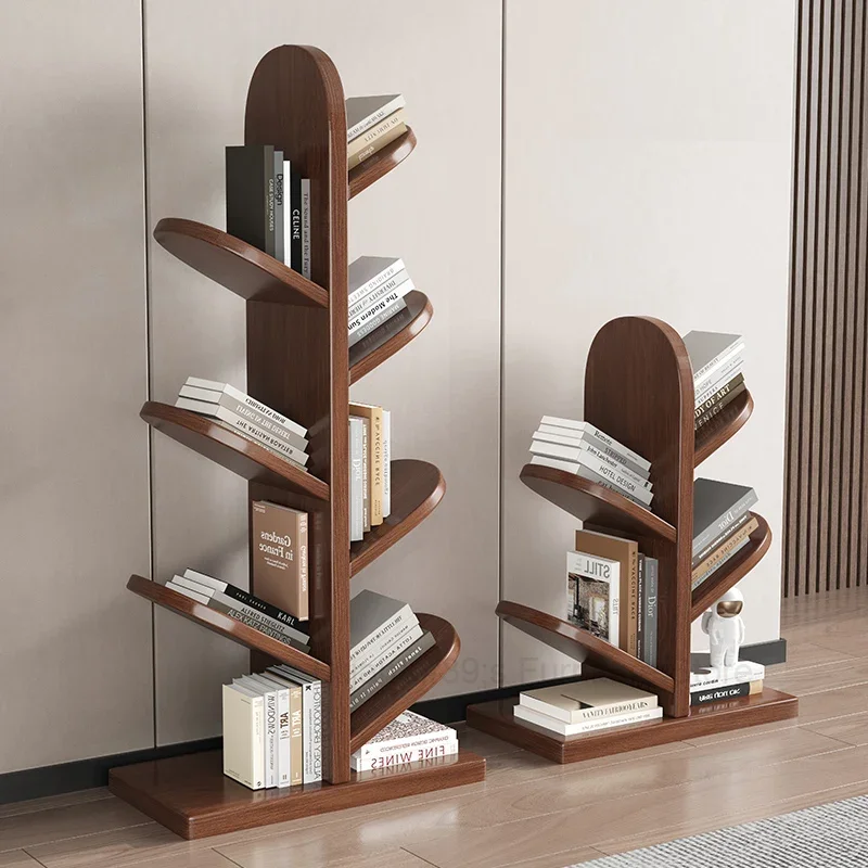 

Modern Solid Wood Bookshelf Nordic Floor Shelving Simple Children Book Shelving Tree Display Cabinet Estante Home Furniture WKBC