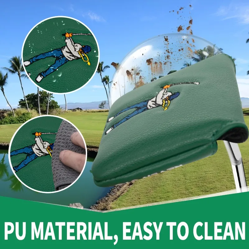 ฝาครอบหัวไม้กอล์ฟทรงสี่เหลี่ยม, วัสดุสังเคราะห์ทนทาน, หลายสีให้เลือก, อุปกรณ์เสริมสำหรับกอล์ฟ