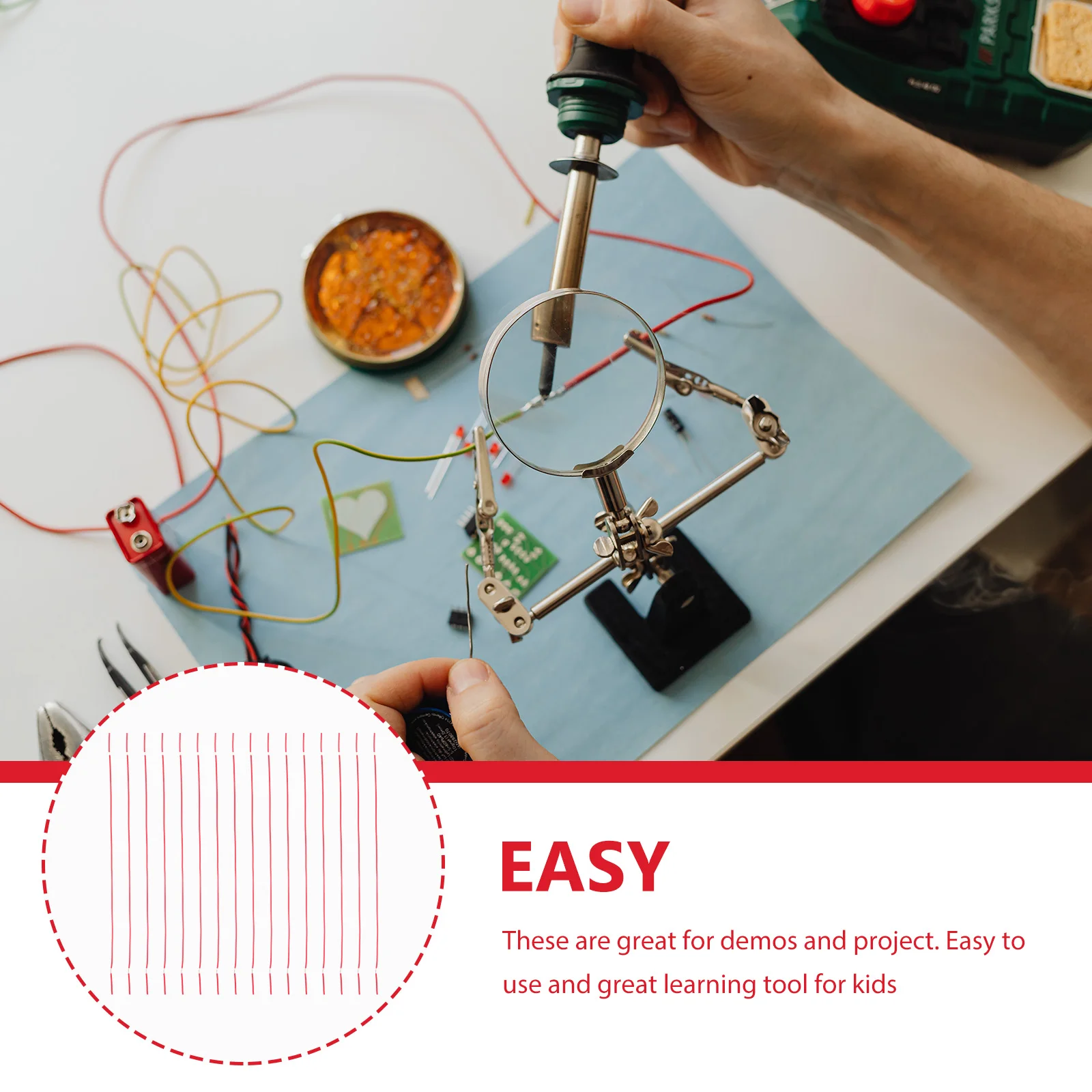 

100pcs Circuit Wire Physics Laboratory Electricity Connection Insulated Copper Wire For Science Experiment Teaching