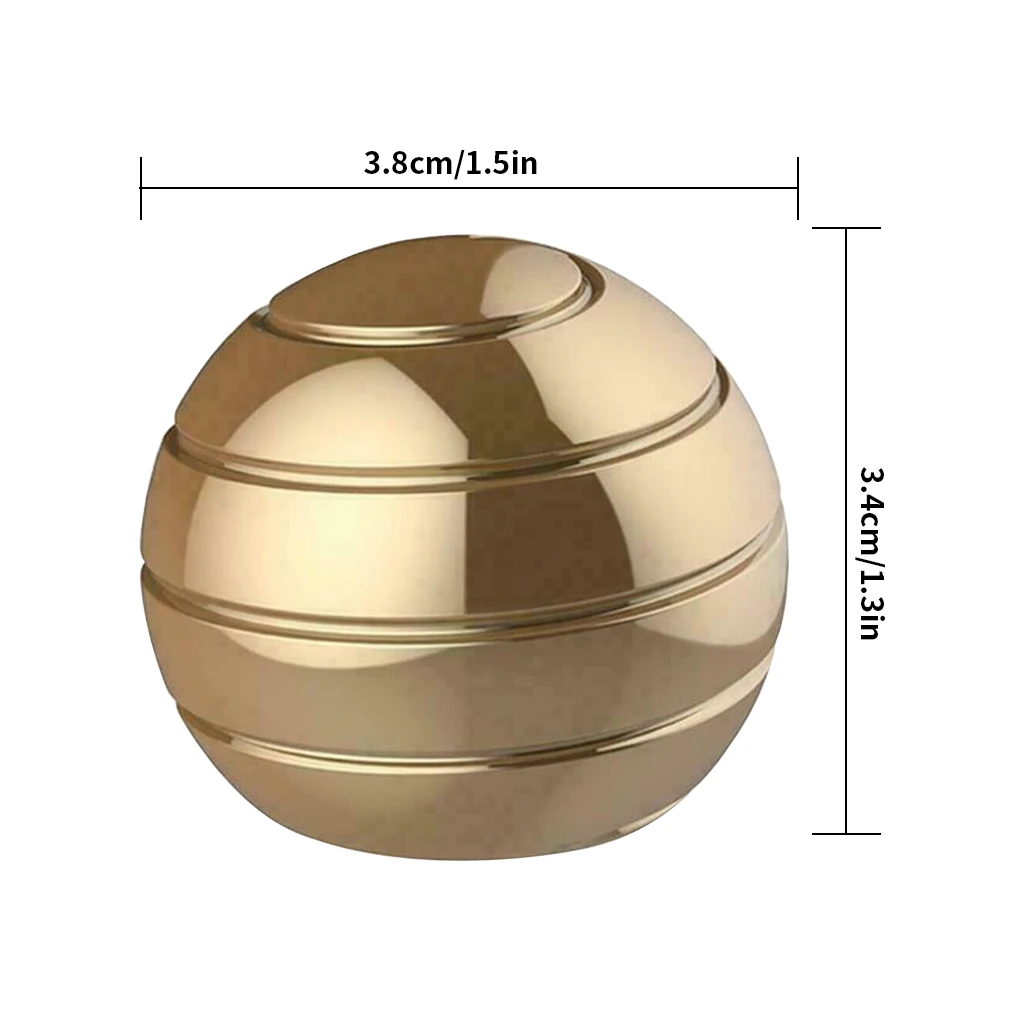 Draaiend speelgoed Thuis Desktop Aluminium gyroscoopbal Feest Afneembaar roterend speelgoed, zilver, 45x39mm