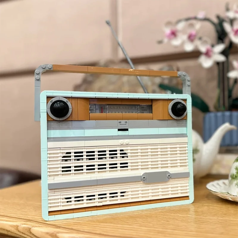 

906Pcs Retro Radio Building Blocks Model 1970s Transistor Radio Music Home Decoration Assembled Bricks Toys Gifts For Kids Adult