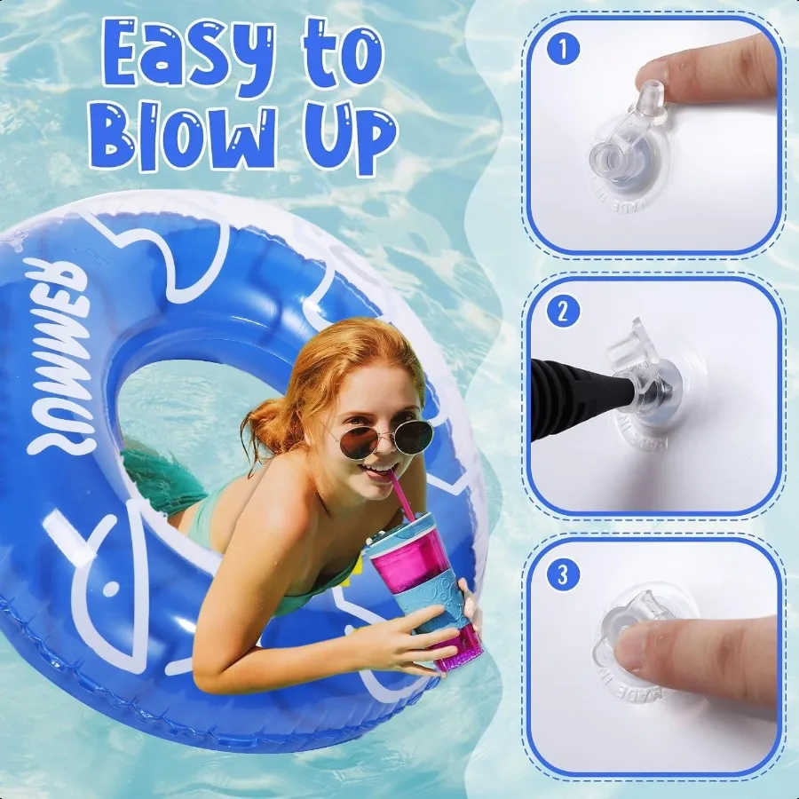 32 Pool Float for Adult3 PCS Iatable Pool Float TubeSummer Swimming Raft for Adults  Pool FloatsHawaiian Swimming Rings Iatable