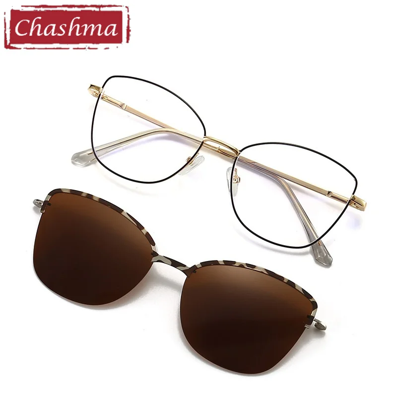 Chashma Prescription Glasses Women Eyeglasses Frames Cat Eye Eyewear Reading Fashion Clip On Magnet Sunglasses Driving Gafas