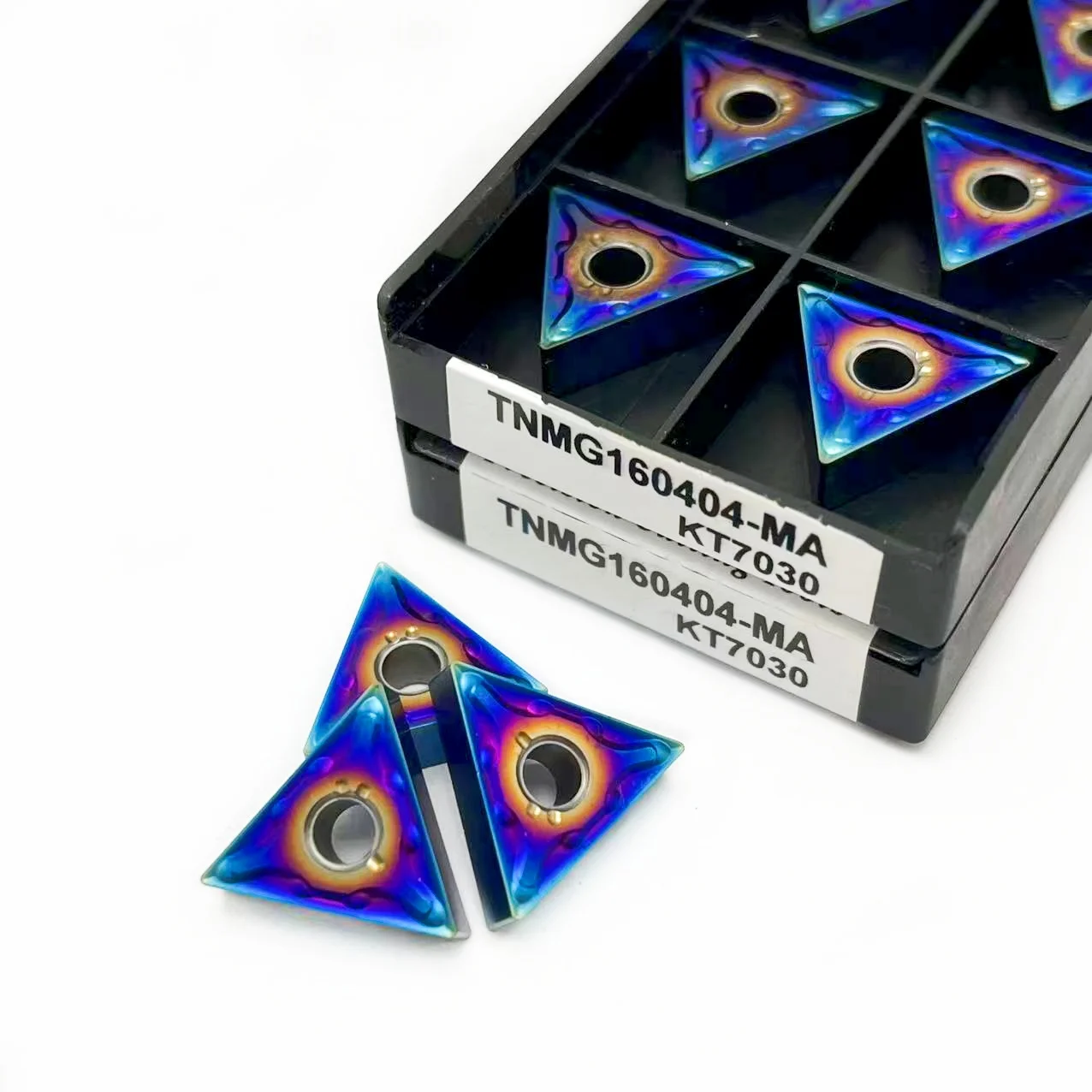 Токарная пластина TNMG160404 KT7030 TNMG160408 KT7030 нано-голубая, 10 шт.