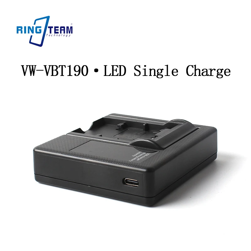 

High-Quality New LED Single Charger - Compatible with Panasonic VW-VBT190 HC-VX870 Cameras