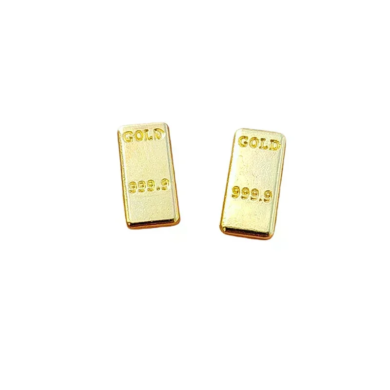 50pcs/set Dollhouse Miniature Gold Bars Model For Doll House Decor Kids Pretend Play Toys Gift