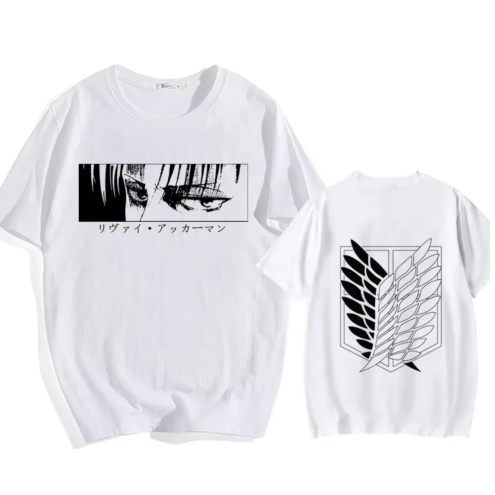 2026 New Summer Street Trend Short Sleeve Tops Attack on Titan Eren Yeager Anime Graphic Men Women Casual T-shirts