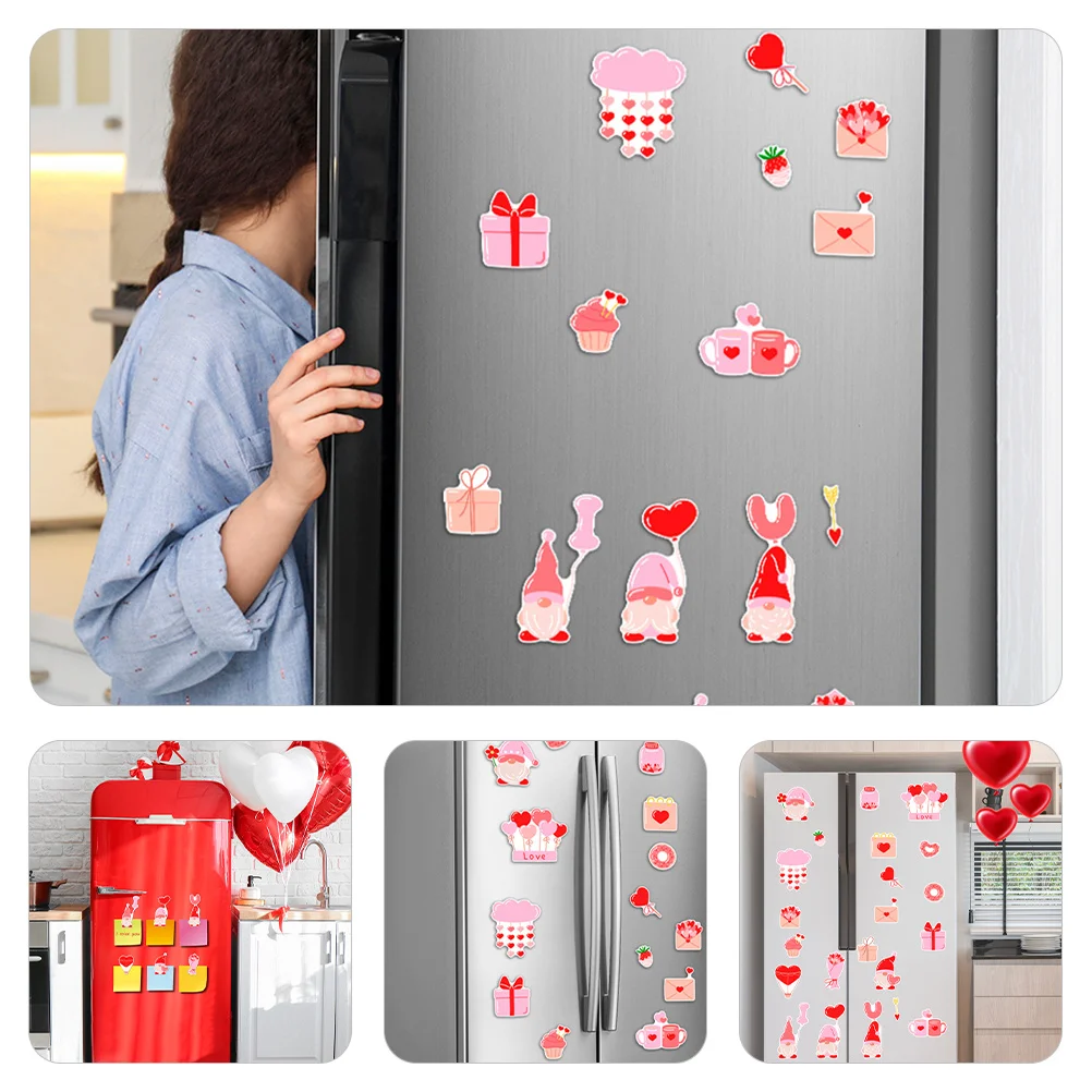 

1Set Magnetic Fridge Stickers Lovely Ornamental Fridge Decors for Home Kitchen Cabinet Locker Cubicle Magnetic Force No