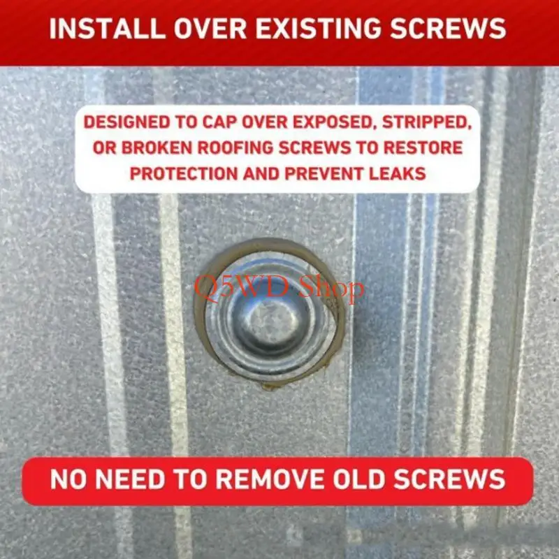 Q5WD Corrugated Roof Fastener Covers Bolt Caps in Metal Construction for Roof Repair, Replacement, Service, and Maintenance Use