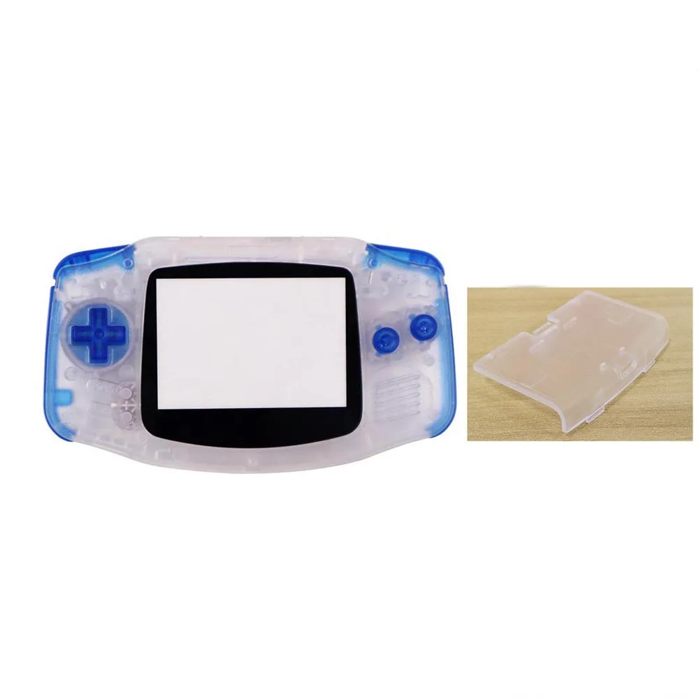 Cubierta de batería tipo C, carcasa completa compatible con kit LCD de retroiluminación laminada GBA V5 y soporte de pantalla GBA V2, botón personalizado