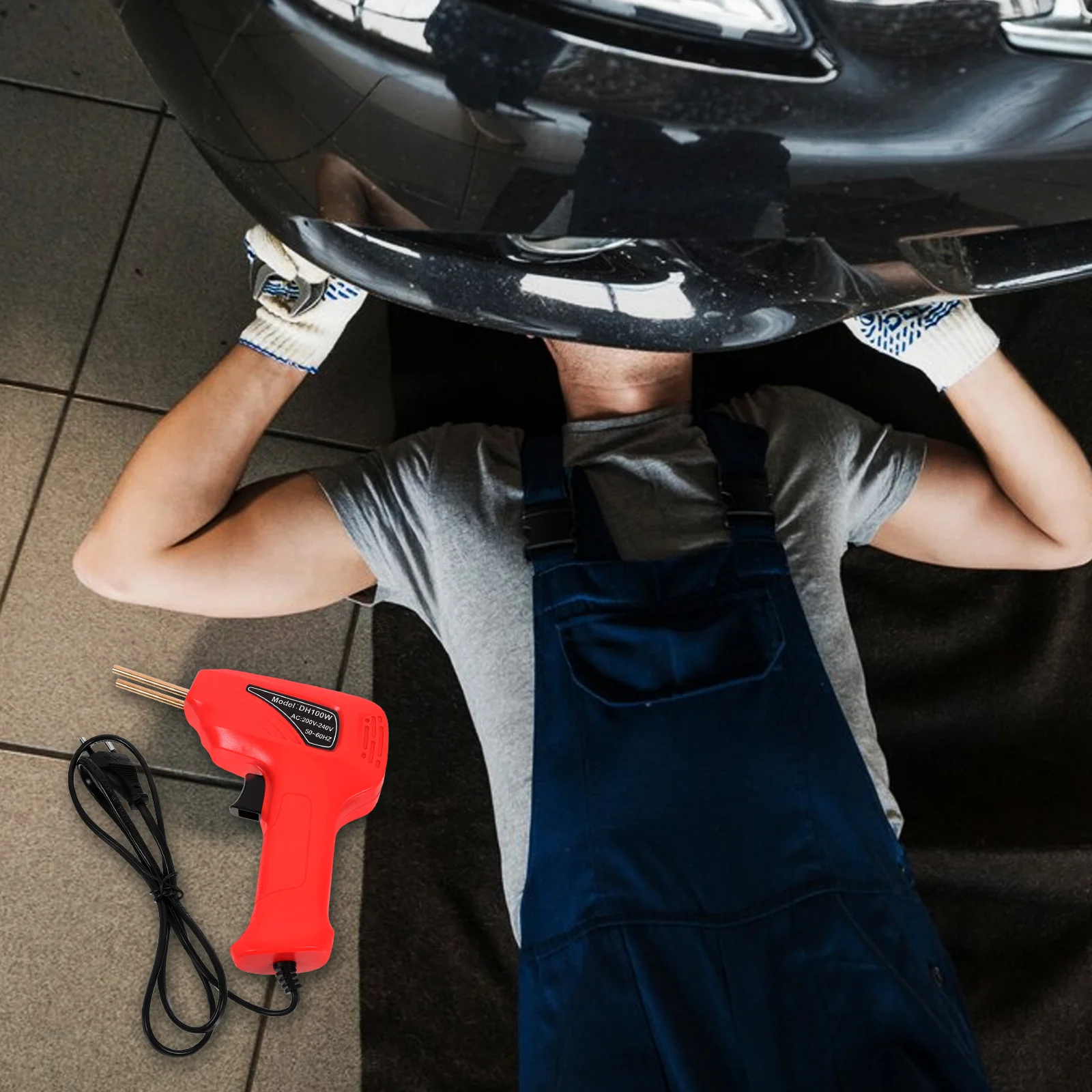 

1Set Kit Eu Plug Traditional Handle Fast Heating Plastic Bumper Repair Kit Hot Stapler Welding Hood Fasteners