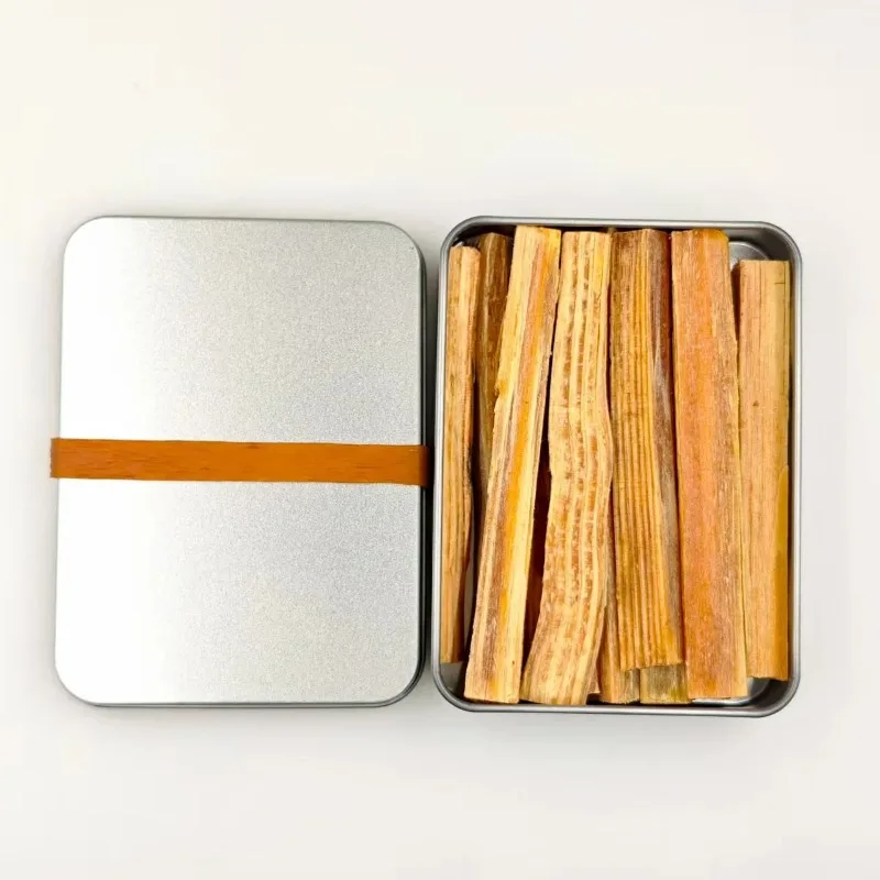 Outdoor Camping Fire-supporting Lighting, Pine Mingzi Flint and Steel, Primitive Survival Fire Starter, Portable Iron Box Set