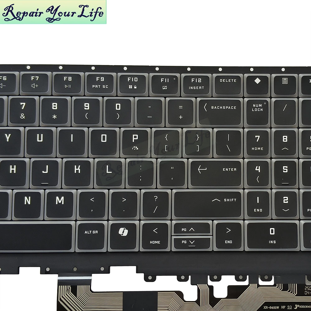 UI English Keyboard RGB Backlight For HP OMEN MAX D0J0 16-AH 16-AK TPN-I143 16-AK0002NR Colorful Backlit Keyboards 9Z.NNBBV.401