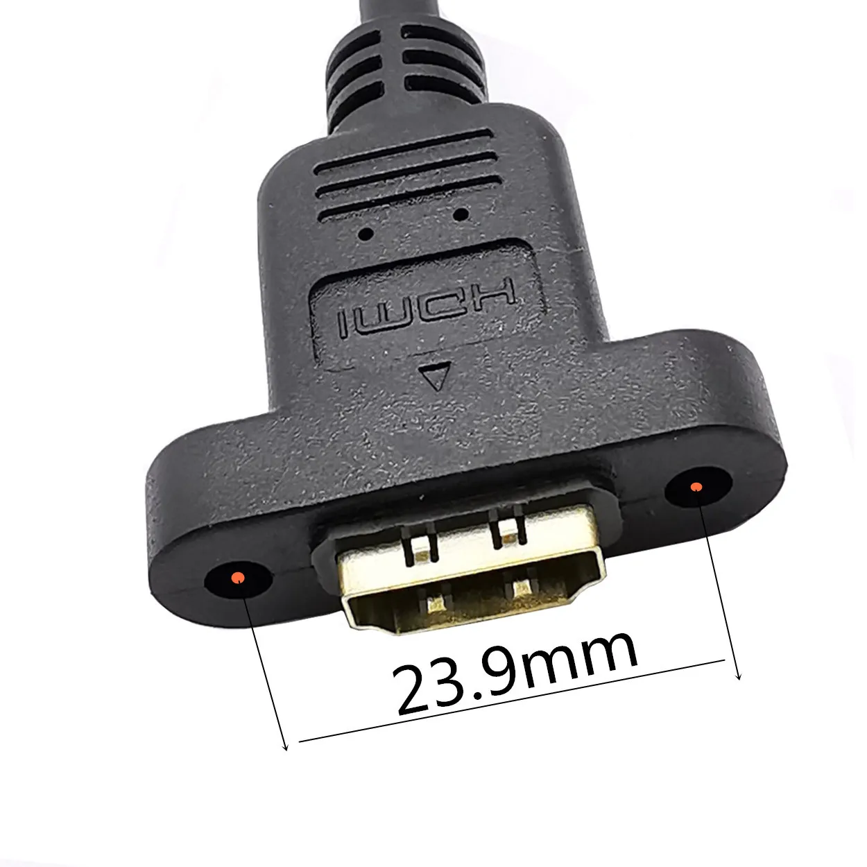 1.4v HDMI-compatible Cable Extension Male to Female With Screw Panel Mount 0.3M 1080P HDTV