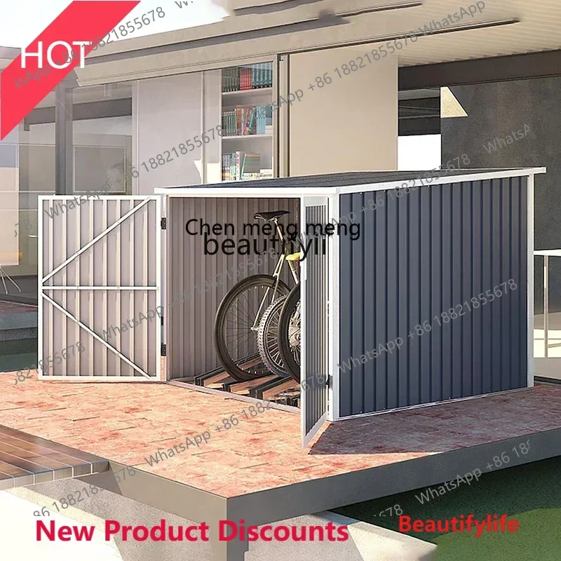 cn8617 ss New style Outdoor bicycle storage shed, rainproof and sunscreen, locomotive room, storage tool room, sundries room mot