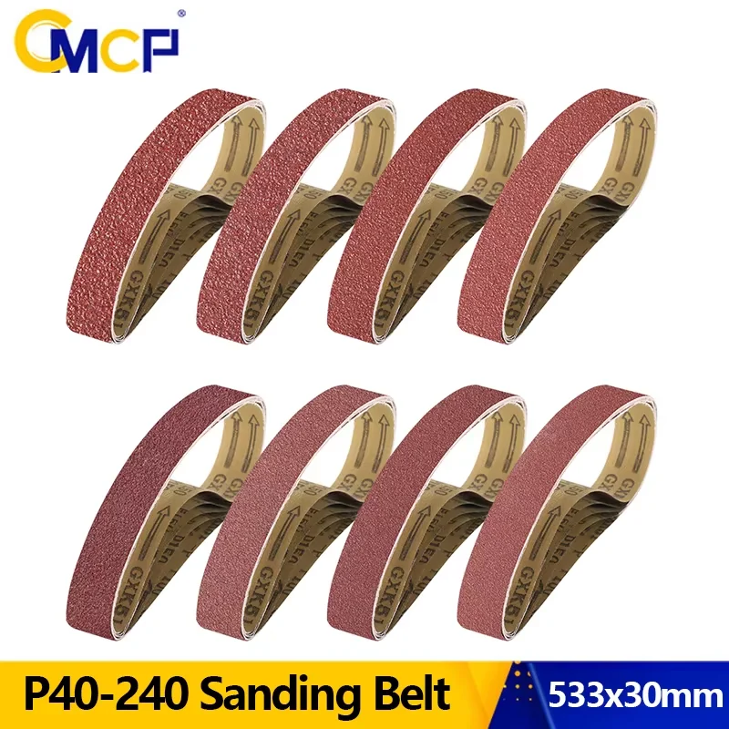 CMCP 5 Stück 30 x 533 mm Schleifbänder Körnung 40–320 Holz weiches Metall Polieren Schleifpapier Schleifbänder für Bandschleifer Schleifwerkzeug