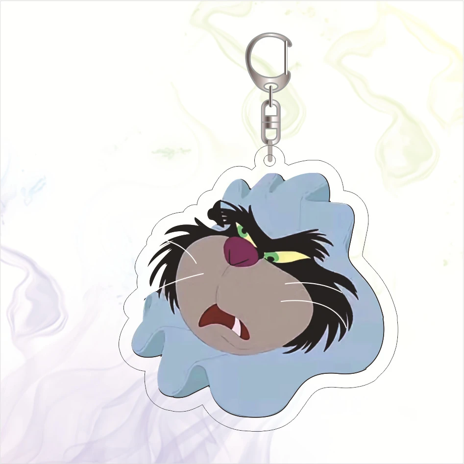 Porte-Clés de Dessin Animé Disney Cendrillon Lucifer, Pendentif en Acrylique, Danemark ge