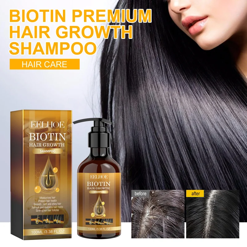 

Biotin Hair Growth Shampoo - Strengthens Roots & Adds Shine for Thicker, Healthier Looking Hair with Gentle Cleansing
