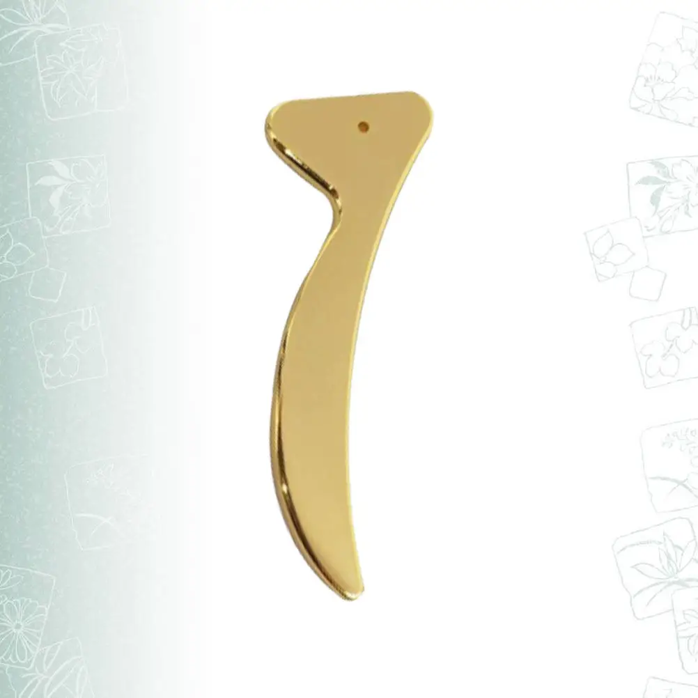 

1 шт. Натуральный массажер-скребок из рога яка для лица, тела и головы, с гладкой поверхностью, эргономичный, портативный, для снятия боли