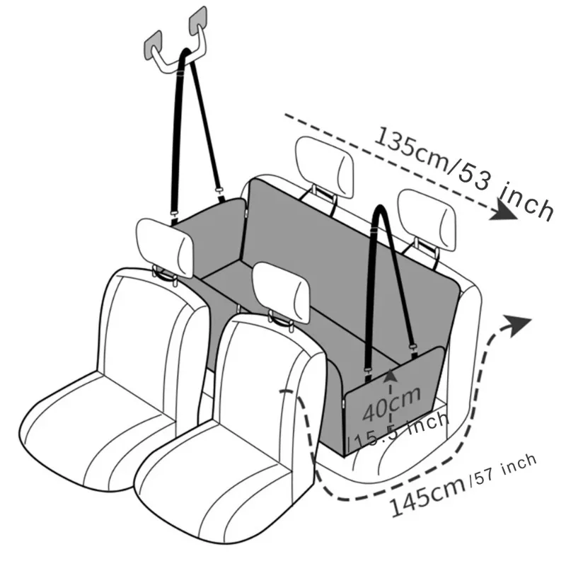 Tappetino protettivo per sedile posteriore coprisedile per auto per cani finestra in rete impermeabile amaca per veicoli per animali domestici amaca