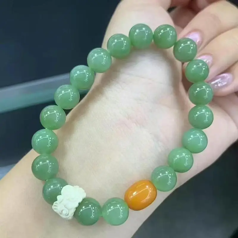 Natural Hetian Bracelet Jewelry Men And Women With Fine Jade Texture
