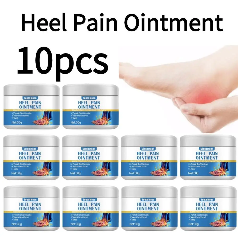 

10pcs Heel Pain Ointment Natural Herbal Therapy Relief Achilles Tendonitis Heel Pain Cream Ankle Sprain Bone Spurs Ache Cream