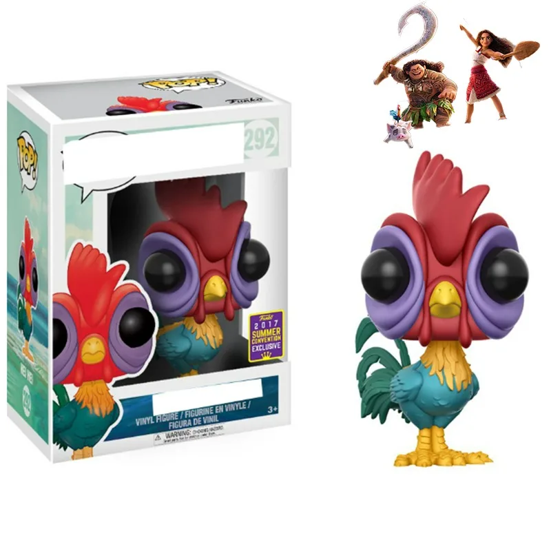 Disney Movie Moana 2 Rooster HeiHei Hand Figure Model Room Desktop Ornaments Collection Children's Toys Birthday Gift