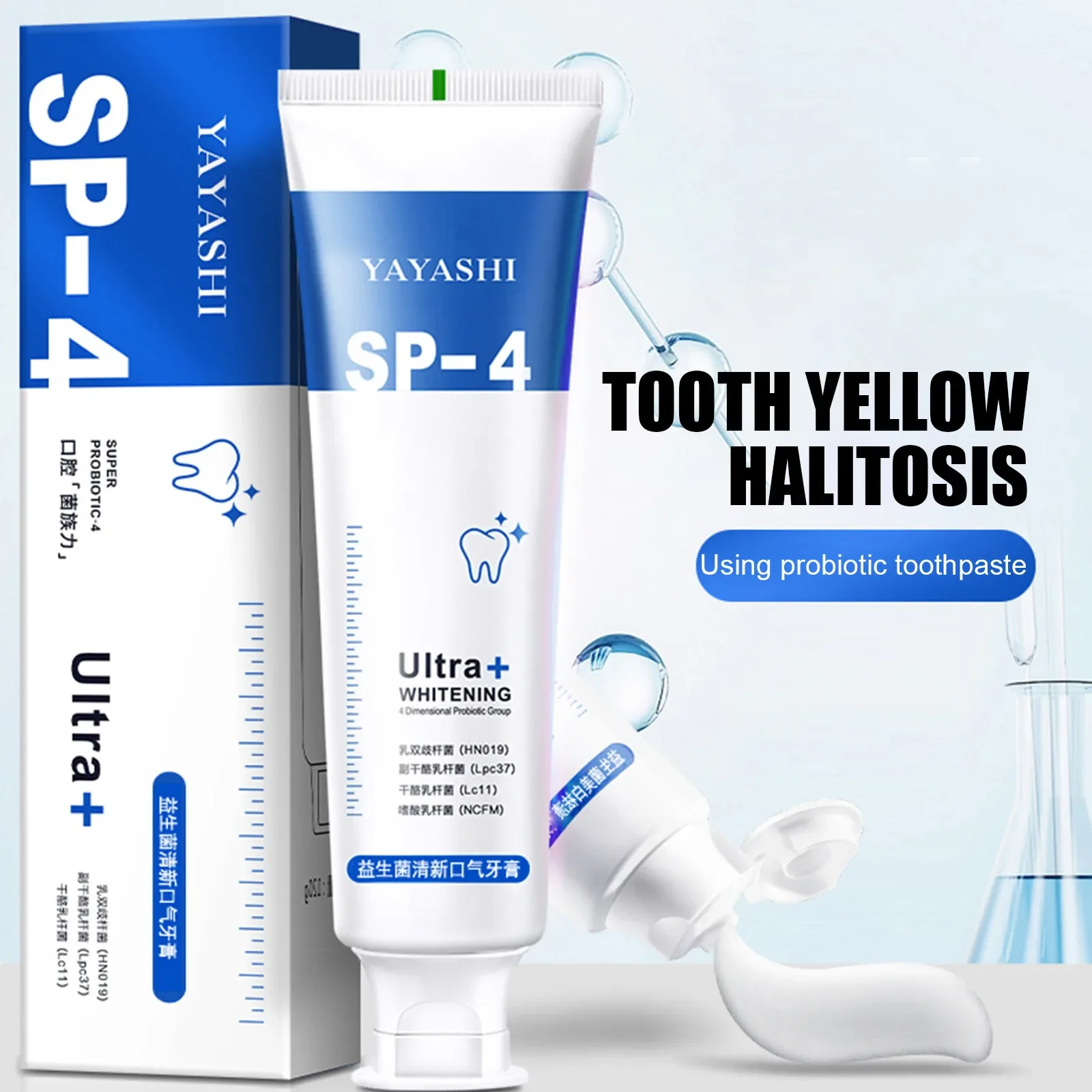 120g Probiotic Toothpaste SP-4 Whitening Tooth Remove Plaque Stains Teeth Whitener Oral Hygiene Clean Fresh Breath Dental Tools