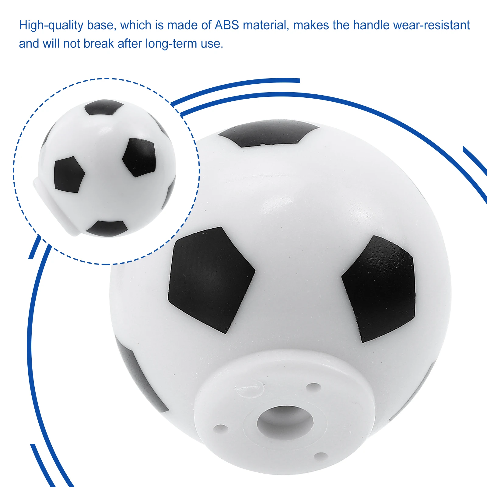 

5pcs Football Pattern Cabinet Pull Handles 33x33mm Black White Kids Closet Anti Collision Furniture Knobs Hardware