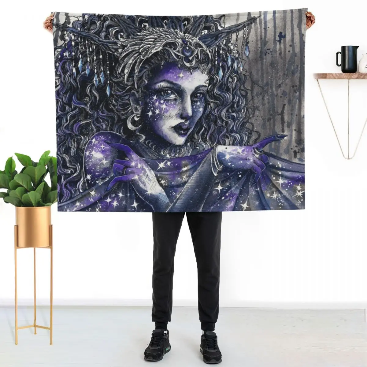 

Goddess Nyx Throw Blanket All Season Lightweight Soft Blanket for Bed