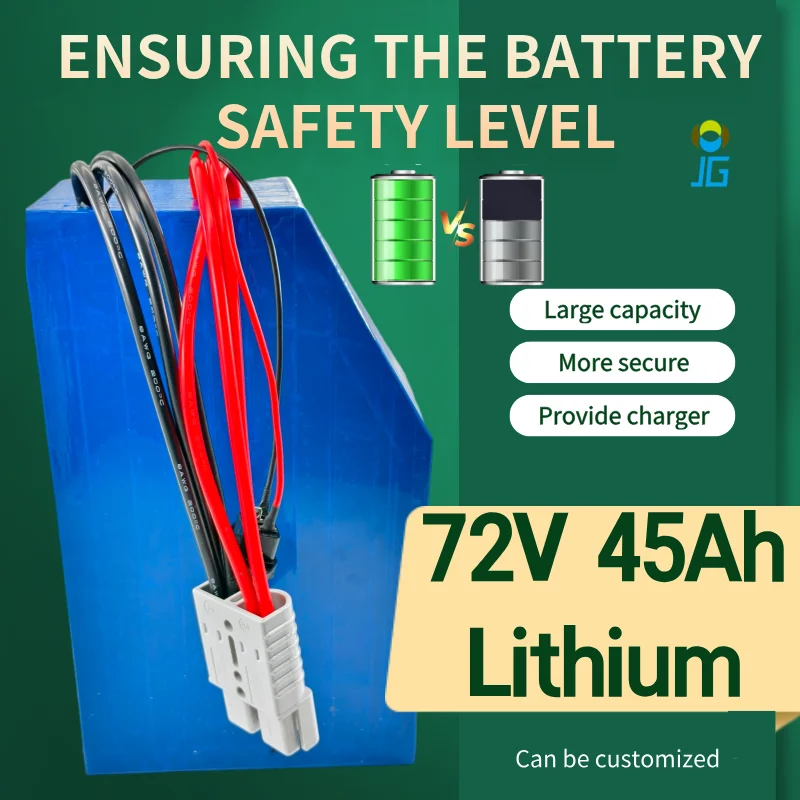 

72 В 45 Ач литий-ионный треугольный аккумулятор BMS li ion 20S для 5000 Вт 6000 Вт горного велосипеда скутера мотоцикла + зарядное устройство 10А