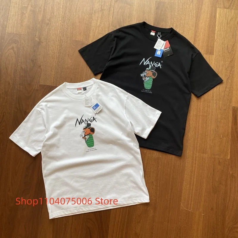 

Футболка Nanga унисекс, хлопковая повседневная футболка премиум-класса с круглым вырезом для повседневной комфортной одежды