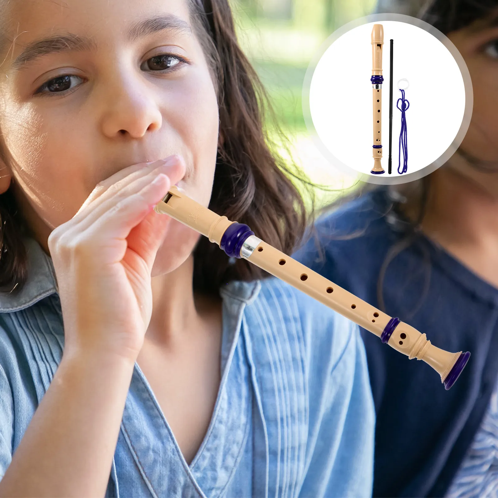

Musical Instrument Eight-hole Clarinet Student Kids Instruments Flannel Recorder