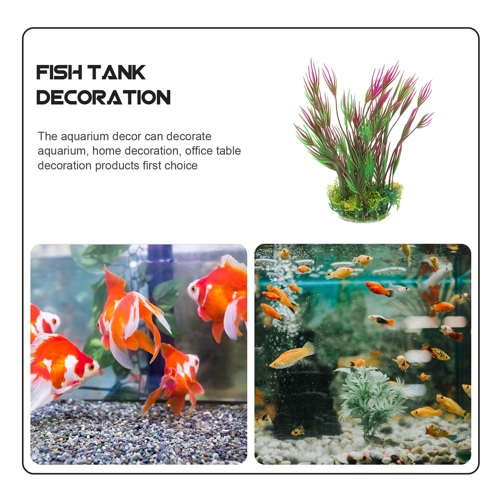 

2 Pcs Aquatic Decoration Artificial Grass for Fish Tank Plants Aquarium Accessories Decorations Small Landscaping Fake
