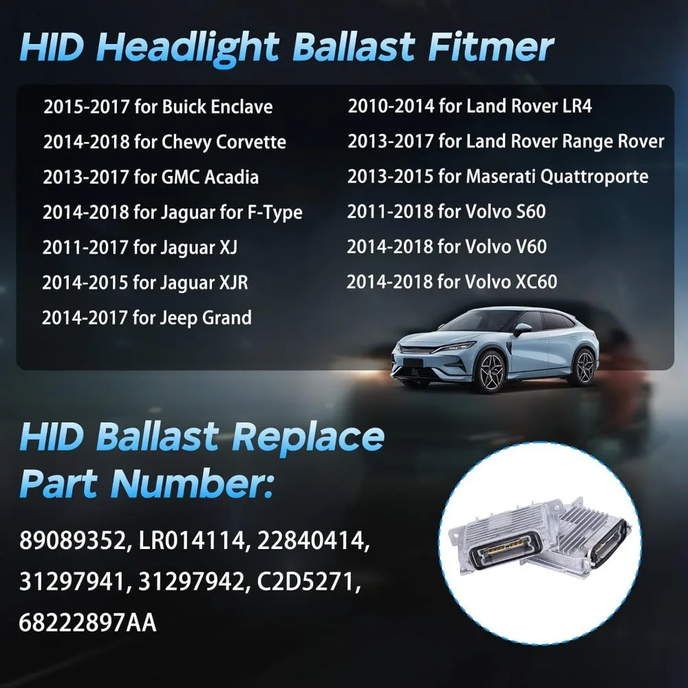 89089352 63117180050 For Volvo S60 S60L V60 XC60 For Maserati Quattroporte 2013-2015 Xenon Headlight HID Ballast Unit
