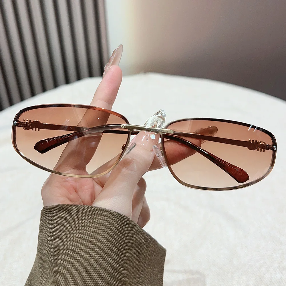 Neue Y2K-Sonnenbrille für Damen und Herren, Vintage-Legierung, kleine quadratische Hip-Hop-Sonnenbrille, Damen-Silber-Spiegelgläser, sexy Shades, Fahrbrille – Detail 3