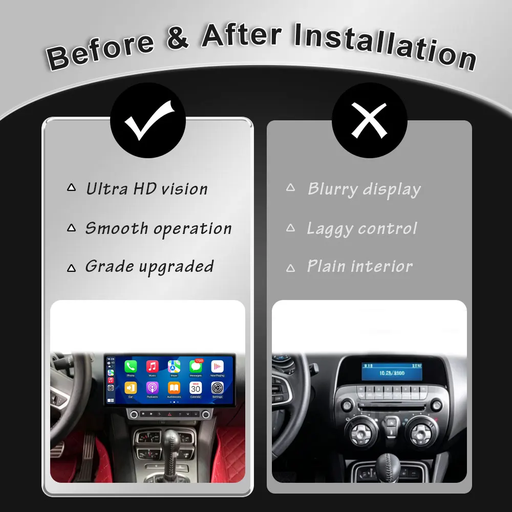 12.3 inch for  Chevrolet Camaro 2008 - 2015  Android Auto Car Radio Mutimedia Player GPS Navigation  Bluetooth 4G  DSP WFi QLED