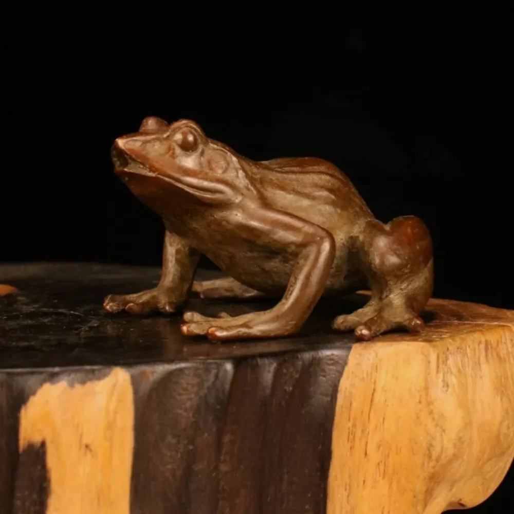 

Chinese Antique Bronze Frog Incense Plug Statue