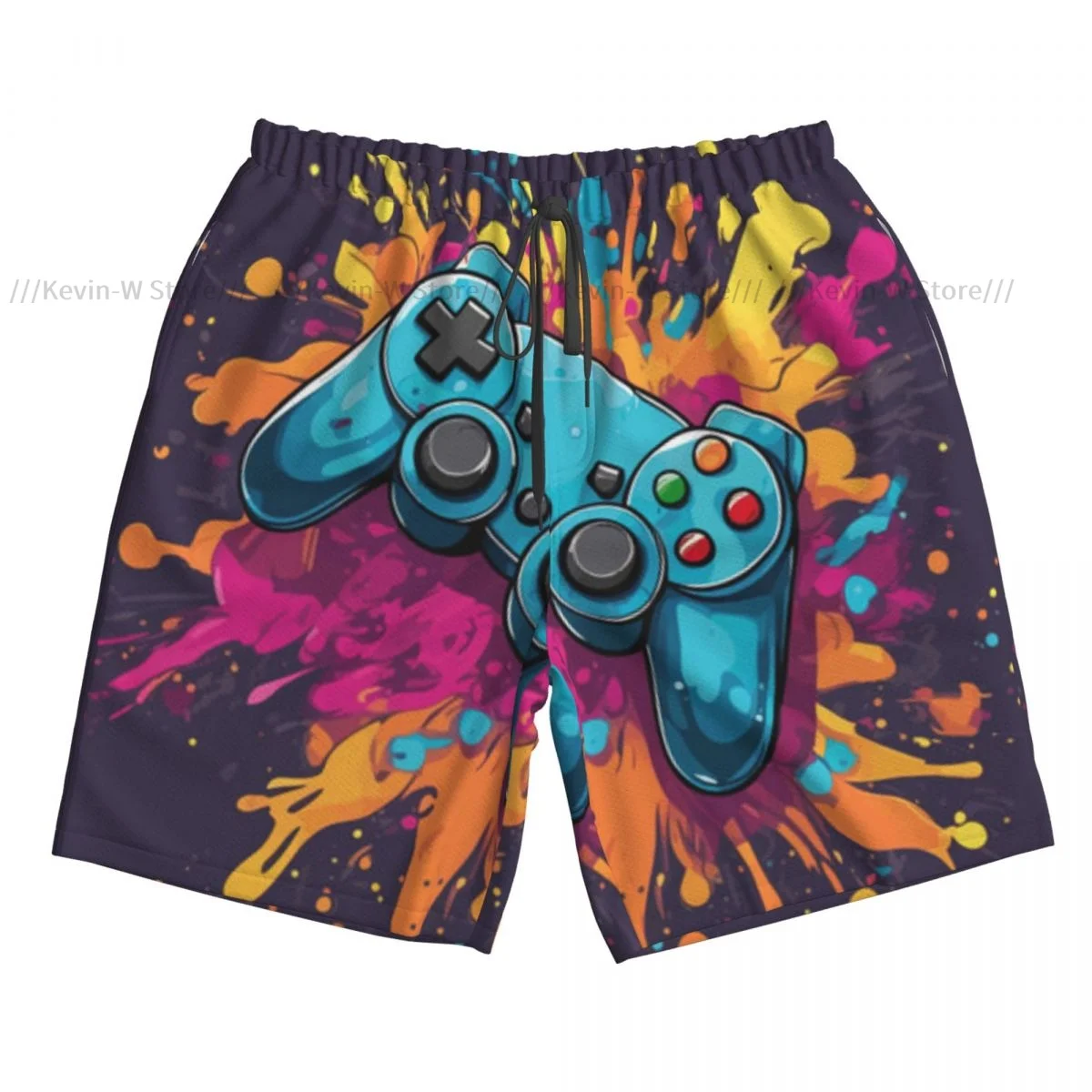 Traje de baño de secado rápido para hombre, bañador con ilustración de controlador de videojuegos, ropa de playa, verano, 2022