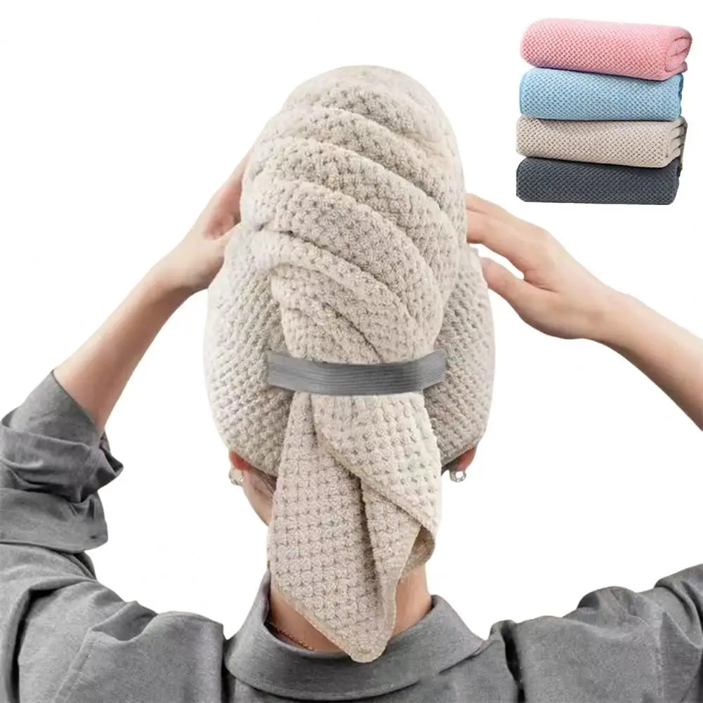 Dry Hair Cap Super Absorbent Hair Drying Hat for Quick Drying Frizz Lightweight Comfort Thickened Head Wrap Bath for Fast