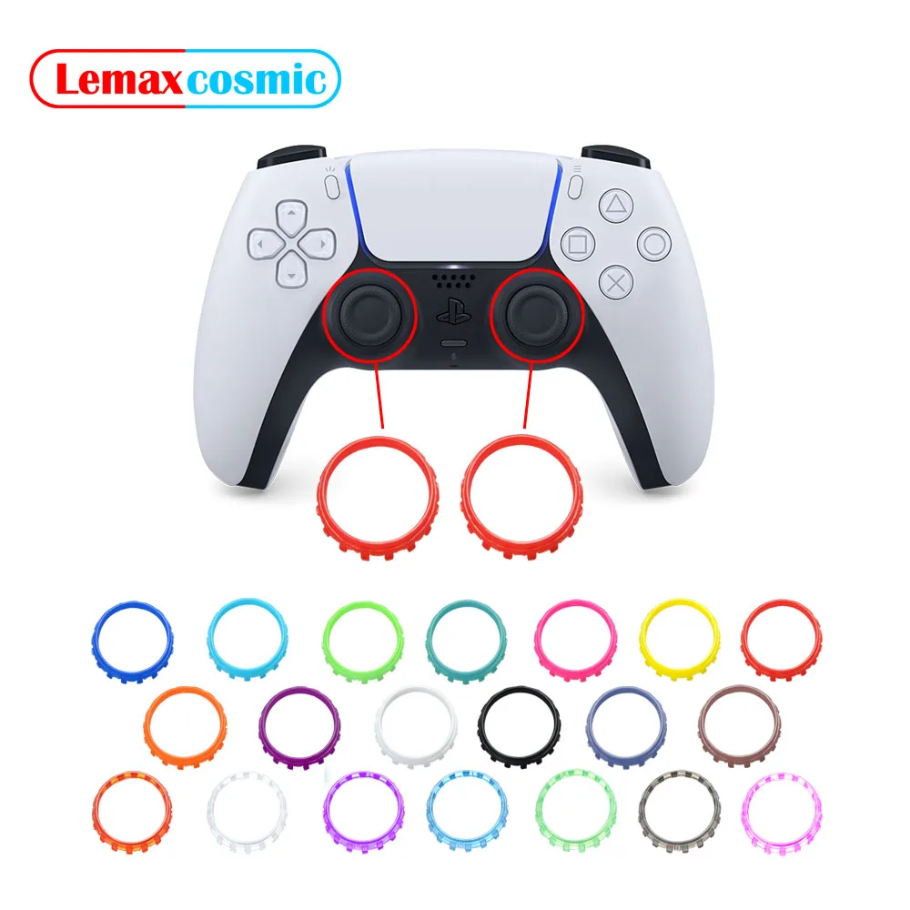 2 Pieces Plastic Replacement Accent Rings Controller Accessories Colourful Decorative Ring For Sony Playstation 5 PS5