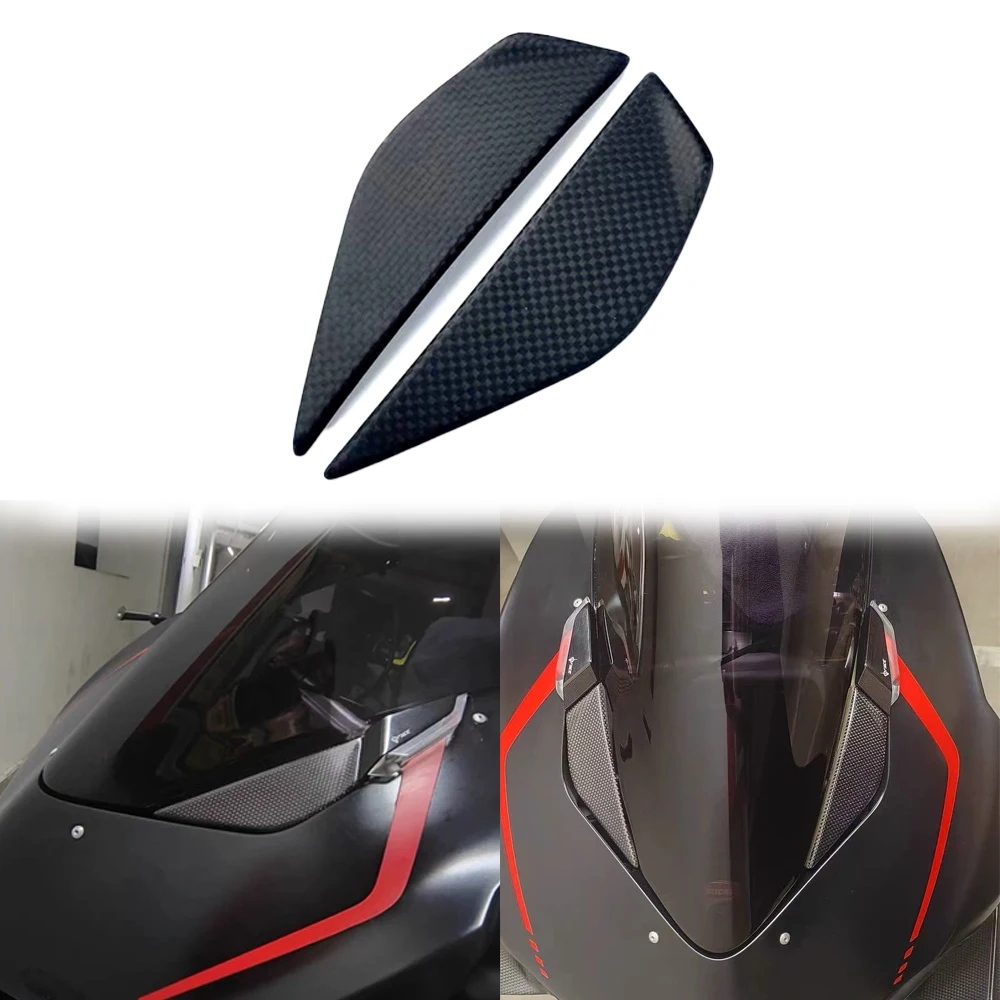 دراجة نارية ألياف الكربون غطاء مرآة خلفية الجبهة هدية ل دوكاتي Panigale V4 V4S V4R 2018-2023 تعديل أجزاء