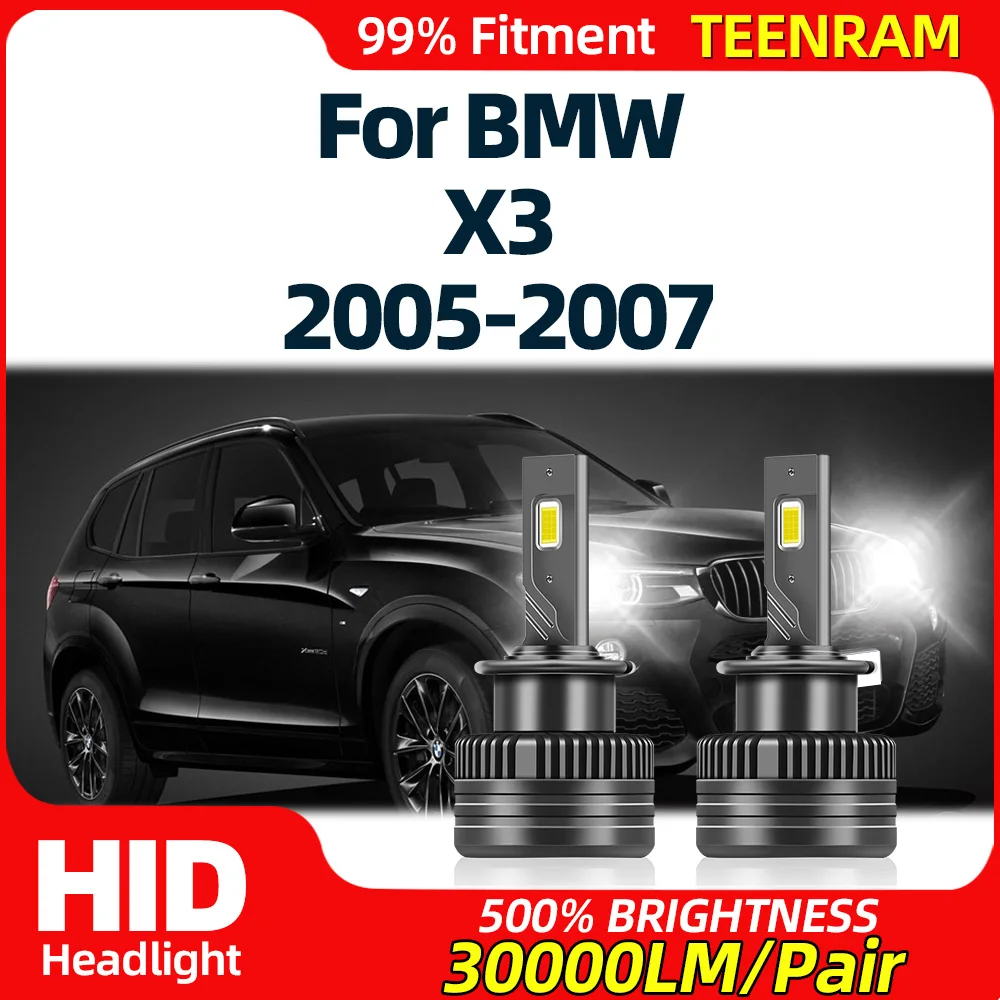 

D2S Canbus LED Headlight 30000LM HID Xenon Car Lights Bulbs 6000K White Plug&Play Auto Headlamps For BMW X3 2005 2006 2007